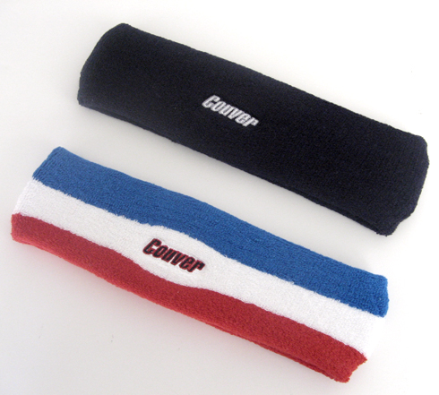 customize large thick wide sports sweat headbands with your custom logo and words