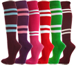 4striped knee softball sports socks