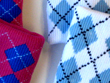 argyle wrist bands urban hot pink white red