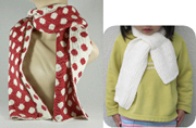Cute scarf - polka dots scarf, kid's cute scarf