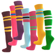 Striped knee socks manufacturer