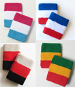 3color striped wrist sweatband