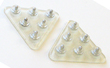 Triangle stomp pads for snowboard