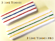 white with red blue red stripe line tennis headband