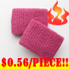 cheap hot pink terry wristband youth size 56 cents piece