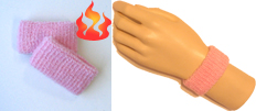 cheap light pink terry wristband kids size 35 cents piece