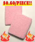 cheap pink terry wristband mens size 60 cents piece