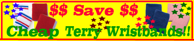 Cheap terry wristbands wholesale