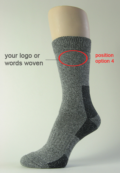 custom mid calf hiking sock logo position4