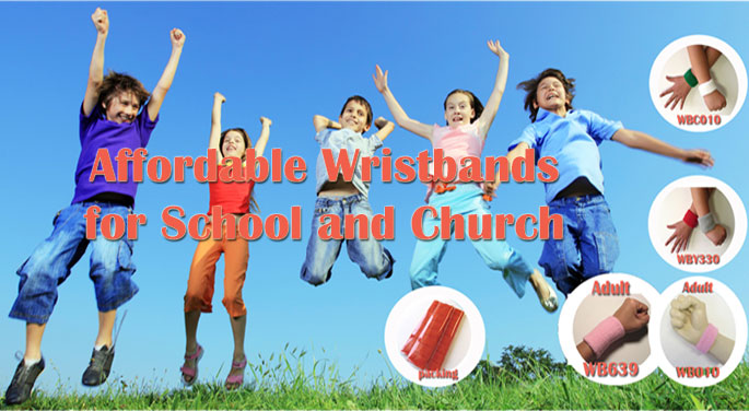 Affordable/cheap wristbands for school and church activities