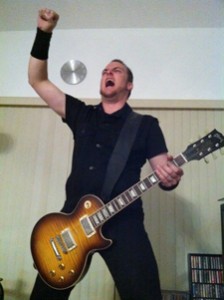 customers picture - chris with black 6inch wrist sweatband couver