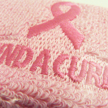 Couver's pink ribbon FIND A CURE sweat headband