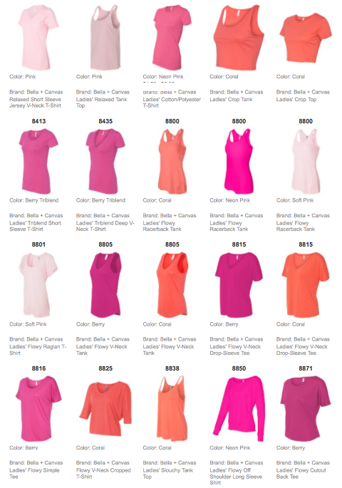 Pink Cancer Awareness Shirts Collection 2015