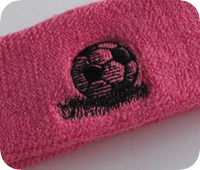 Soccer Ball Headband bright Pink/ French Rose Pink