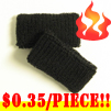 cheap black terry wristband kids size 35 cents piece