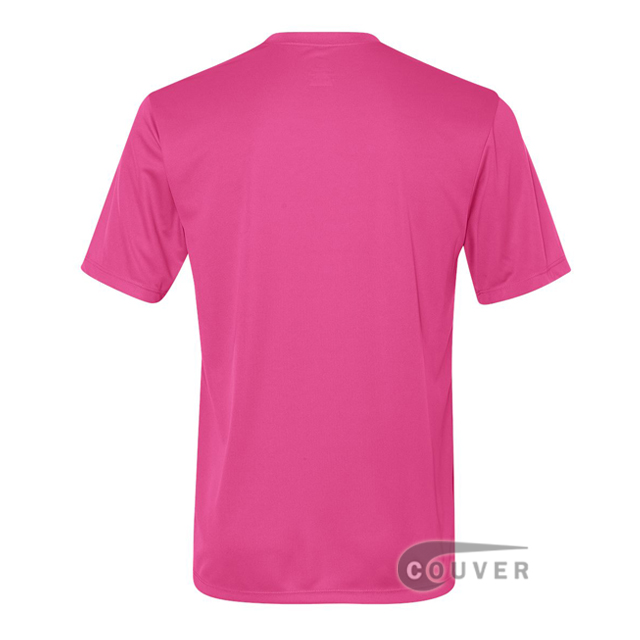 Hanes Men's Short Sleeve Cool Dri® UPF 50+ Performance T-Shirt - Bright-Pink - back view