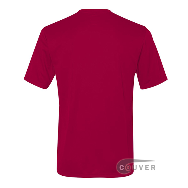 Hanes Men's Short Sleeve Cool Dri® UPF 50+ Performance T-Shirt - Dark-Red - back view