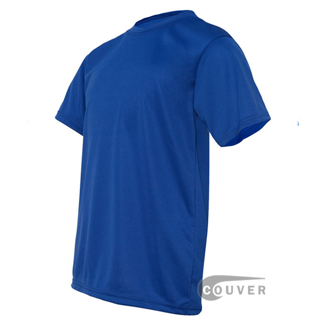 C2 Sport Blue Youth Performance T-Short - side view