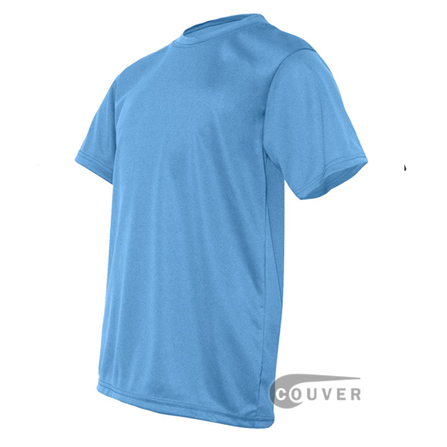C2 Sport Columbia Blue Youth Performance T-Short - side view