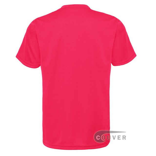 C2 Sport Hot Coral Youth Performance T-Short - back view