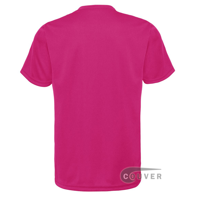 C2 Sport Hot Pink Youth Performance T-Short - back view