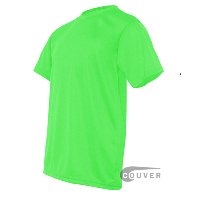 C2 Sport Lime Youth Performance T-Short - side view