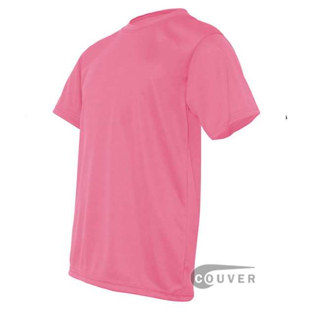 C2 Sport Pink Youth Performance T-Short - side view