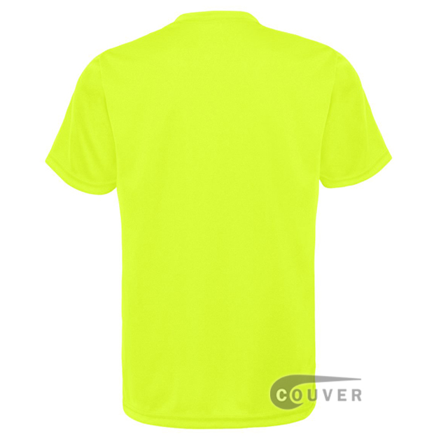 C2 Sport Safety Yellow Youth Performance T-Short - back view
