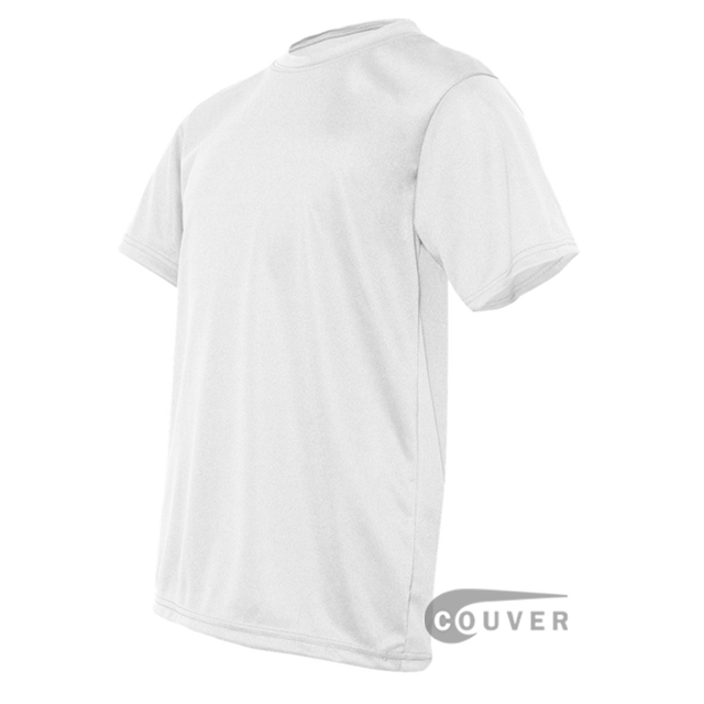 C2 Sport White Youth Performance T-Short - side view