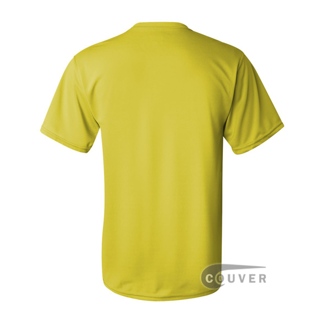 Augusta Sportswear 100% Poly Moisture Wicking T-Shirt Bright Yellow - back view
