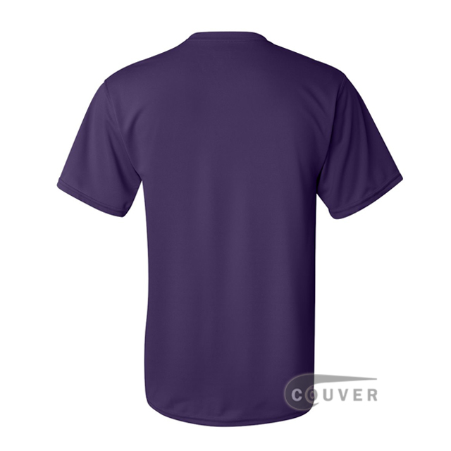 Augusta Sportswear 100% Poly Moisture Wicking T-Shirt Purple - back view