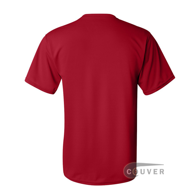 Augusta Sportswear 100% Poly Moisture Wicking T-Shirt Red - back view