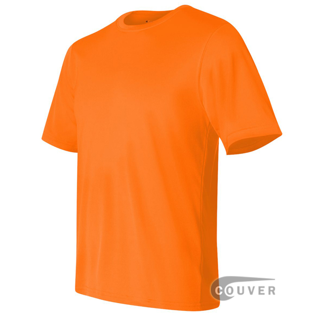 Champion Men's Double Dry Performance T-Shirt - Safety-Orange - side view