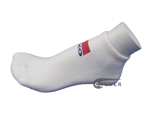 USA Flag on White Ankle Running/Athletic socks side view