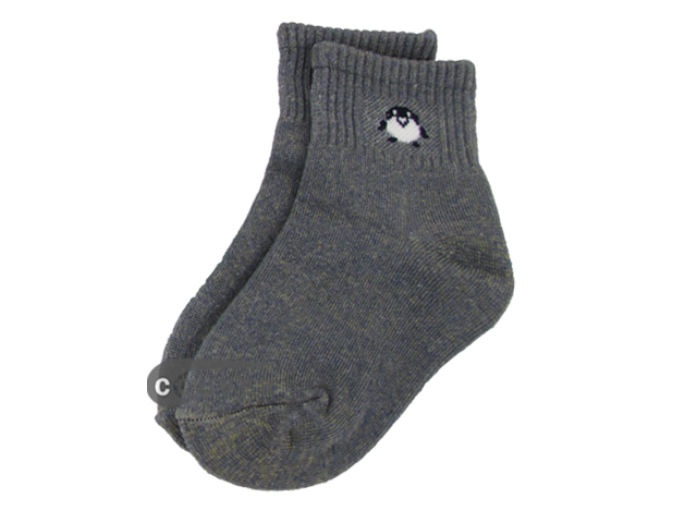 Charcoal Baby/Infant Unisex Penguin Pattern socks