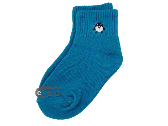 Teal Baby/Infant Unisex Penguin Pattern socks