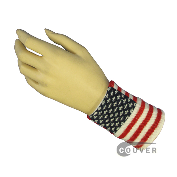 Couver Red White & Blue American Flag Costume Wristband Wholesale WBN103-USA
