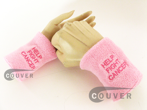 Awareness logo pink sweat wristband COUVER