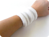 cheap long white wrist bands