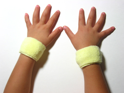 lemonade yellow baby kid's cotton terry-cloth sweatband