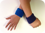 youth Bright Blue wrist bands pic