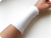 5.5 inch single welt long white wrist bands